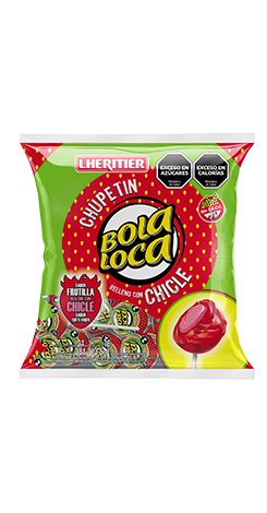 LHE CHUP BOLA LOCA FRUTILLA X16G