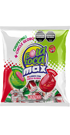 LHE BOLA LOCA MAX CEREZA MANZANA X 18 GR