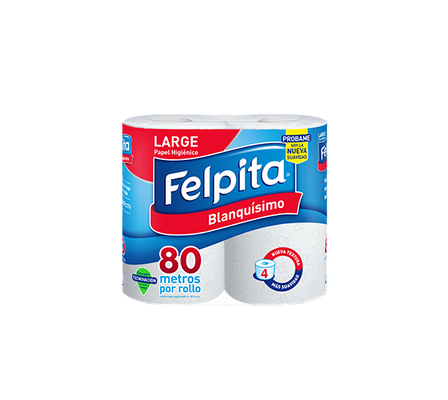 PA HIGIENICO FELPITA 4 X 80 MTS