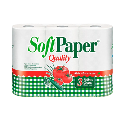ROLLO COCINA SOFT PAPER X 3 UN