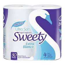 PA HIGIENICO SWEETY BCO 4 X 30 MTS